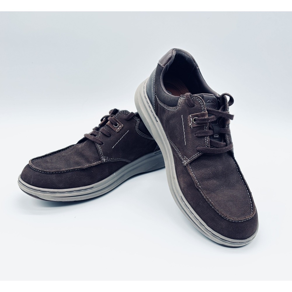 Clarks Mens Craftwell Moc Brown Leather Casual Lace Up Sneakers 12 W 26162635